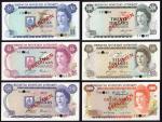 Bermuda Monetary Authority, specimen $5, $10, $20, 1 April 1978, $50, 1 May 1984, $100, January 1982