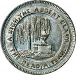 1865 A Sigh, The Absent Claim Medal. Cunningham 36-030W, King-266. White Metal. MS-63 (NGC).