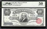 Fr. 300. 1891 $10 Silver Certificate. PMG About Uncirculated 50.