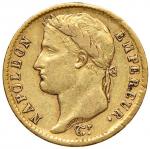 Napoleonic Coins;Napoleone (1804-1814) TORINO 20 Franchi 1812 - Gig. 18 AU (g 6.40) R Screpolatura a