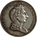 NORWAY. Speciedaler, 1844. Kongsberg Mint. Carl XIV Johan. PCGS Genuine--Cleaned, AU Details.