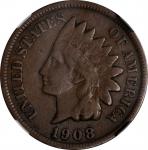 1908-S Indian Cent. VF-30 BN (NGC).