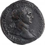 TRAJAN, A.D. 98-117. AE Sestertius, Rome Mint, ca. A.D. 109-110. NGC EF. Light Smoothing.