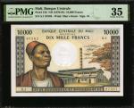FRENCH SOMALILAND. Banque Centrale Du Mali. 10,000 Francs, ND (1970-84). P-15b. PMG Choice Very Fine