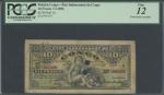 Etat Independent du Congo, Congo Free State 10 francs, 7 February 1896, serial number 001697, black 