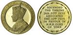 Edward VIII (January-December 1936), Abdication medal in gold, by Pinches, crowned by left, rev. asc