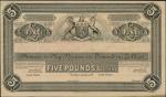  African Banking Corporation, proof £5, Cape Town, ND (Jan 18th 1905), black and white, arms top cen