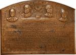 1924 Footed Plaque of Capt. John Ericsson, Designer of the Civil War Ironclad USS Monitor. By Anton 