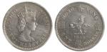 1960-KN香港1元，保险边漏打错体，PCGS Genuine AU Details, 有擦洗