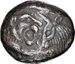 LYDIA. Time of Kyros to Darios, ca. 550/39-520 B.C. AR Siglos (5.38 gms), Sardes Mint. NGC AU, Strik