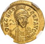 EMPIRE BYZANTIN Zenon (476-491). Solidus 476-491, Constantinople, 3e officine.