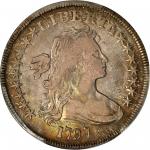 1797 Draped Bust Silver Dollar. BB-73, B-1. Rarity-3. Stars 9x7, Large Letters. VF-25 (PCGS).