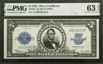 Fr. 282. 1923 $5 Silver Certificate. PMG Choice Uncirculated 63 EPQ.
