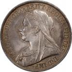 GREAT BRITAIN. Crown, 1893 Year LVI. London Mint. Victoria. PCGS Genuine--Cleaned, Unc Details.