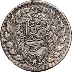 新疆喀什光绪银圆五钱，有包浆，PCGS XF Detail，有清洗，#42489578
