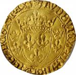 FRANCE. Ecu dOr, ND (1461-83). Toulouse Mint. Louis XI. PCGS AU-55 Gold Shield.