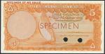East African Currency Board, colour trial specimen for 5 shillings, no date (series of 1964), orange