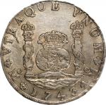 MEXICO. 8 Reales, 1743-Mo MF. Mexico City Mint. Philip V. PCGS AU-50.