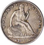 1873 Liberty Seated Half Dollar. Arrows. WB-107. Small Arrows. EF Details--Cleaned (PCGS).