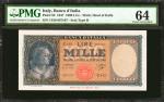 ITALY. Banca DItalia. 1000 Lire, 1947. P-83. PMG Choice Uncirculated 64.