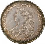 1808/7 Capped Bust Half Dollar. O-101. Rarity-1. Unc Details--Cleaned (PCGS).
