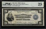 Fr. 823. 1918 $20 Federal Reserve Bank Note. Atlanta. PMG Very Fine 25.