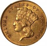 1864 Three-Dollar Gold Piece. AU Details--Cleaned (PCGS).