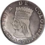 COLOMBIA. Cundinamarca. 8 Reales, 1820-JF. Bogota Mint. PCGS VF-30.