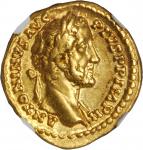 ANTONINUS PIUS, A.D. 138-161. AV Aureus (7.13 gms), Rome Mint, ca. A.D. 157-158. NGC Ch EF, Strike: 