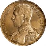 BELGIUM. 20 Francs, 1914. Brussels Mint. Albert I. PCGS MS-65.