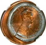 2001 Lincoln Cent--Obverse Die Cap--MS-66 RD (NGC).