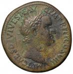 Roman coins Empire;Tito (79-81) Sesterzio - Testa laureata a d. - R/ Marte andante a d. - RIC 499 AE