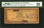 BURUNDI. Banque du Royaume du Burundi. 500 Francs, 1964-66 (ND 1966). P-18. PMG Very Fine 20.