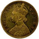 India - Colonial. BRITISH INDIA: Victoria, Queen, 1837-1876, AV 5 rupees, 1870(c), KM-476, S&W-4.22,