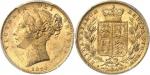 GRANDE BRETAGNEVictoria (1837-1901). Souverain, signature WW en relief, coin #80 1870, Londres. Av. 