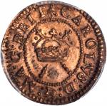 IRELAND. Farthing, ND (1625-44). Charles I (1625-49). PCGS Genuine--Cleaned, Unc Details Secure Hold