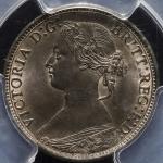 GREAT BRITAIN Victoria ヴィクトリア(1837~1901) Farthing 1867 PCGS-MS65RB UNC~FDC