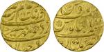India - Mughal Empire. MUGHAL: Aurangzeb, 1658-1707, AV mohur (10.85g), Multan, AH1074 year 7, KM-31
