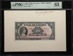 CANADA. Lot of (2). Bank of Canada. 20 Dollars, 1935. BC-9FP & BC-9BP. Front & Back Proofs. PMG Choi