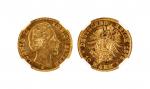 1875年巴伐利10马克金币一枚，NGC AU58