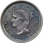 1849 Braided Hair Cent. N-22, 6. Rarity-1. MS-65 BN (PCGS).