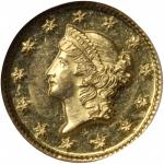 1849-D Gold Dollar. MS-61 (NGC).