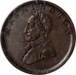 Undated (ca. 1820) Washington Double-Head Cent. Musante GW-110, Baker-6, W-11200. Plain Edge. AU-55 
