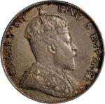 1905年香港半圆银币。伦敦铸币厂。HONG KONG. 50 Cents, 1905. London Mint. Edward VII. PCGS AU-55.