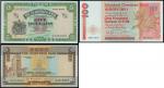 The Chartered Bank,a lot of 2 x $5, ND and $100, 1 January 1986, serial number S/F6432569, A0313853,
