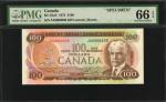 CANADA. Bank of Canada. 100 Dollars, 1975. P-BC-52aS. Specimen. PMG Gem Uncirculated 66 EPQ.