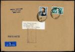 1969大型公文封航空寄西德，贴英女皇军装$20及40 4X2，盖G.P.G.总局HONG KONG 1 HONG KONG大圆邮戳，此戳实寄使用甚罕见，一般为盖销小形包裹