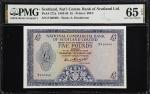 SCOTLAND. National Commercial Bank of Scotland Limited. 5 Pounds, 1963-66. P-272a. PMG Gem Uncircula