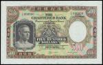 The Chartered Bank, $500, specimen, no date (1970-1975), serial number Z/P 000000, green, brown and 