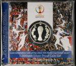 日本 2002FIFAワールドカップ记念1000円银货 2002 FIFA World Cup 1000Yen Silver 平成14年(2002) オリジナルケース入 with original c
